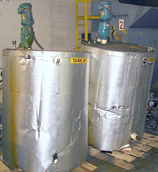 Stainless Steel Tank, 36" dia x 50" deep, (~220 gal),